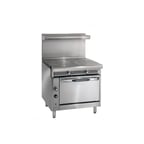 image of Imperial IHR-2FT-C 36" Gas Heavy Duty Range w/ (2) French Tops, (1) Convection Oven, 105.000 BTU