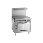 image of Imperial IHR-2HT-C 36" Gas Heavy Duty Range w/ (2) Hot Tops, (1) Convection Oven, 115.000 BTU