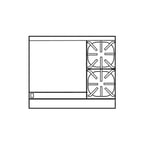 image of Imperial IHR-G24-2-M 36" Gas Heavy Duty Range w/ (2) Open Burners, 24" Griddle, Modular, 140.000 BTU