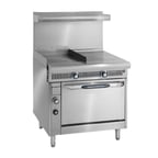 image of Imperial IHR-GT18-1HT-C 36" Gas Heavy Duty Range, 18" Griddle w/ Thermostastic Controls, 18" Hot Top, (1) Convection Oven,115.000 BTU 