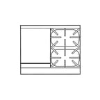 image of Imperial IHR-GT18-2-XB 36" Gas Heavy Duty Range w/ (2) Open Burners, 18" Griddle w/ Thermostatic Controls, (1) Open Cabinet Base, 120.000 BTU