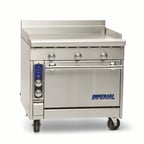 image of Imperial IHR-GT36-C 36" Gas Heavy Duty Range, 36" Full Girddle w/ Thermostatic Controls, (1) Convection Oven,125.000 BTU
