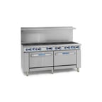 image of Imperial IR-12-C 72" Gas Restaurant Range w/ (12) Open Burners, (1) Standard Oven, (1) Convection Oven, 449.000 BTU 