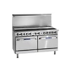 image of Imperial IR-12-SU 72" Gas Restaurant Range, (12) Open Burners w/ (6) Step-Up, (2) Standard Ovens, 454.000 BTU 