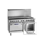 image of Imperial IR-12-SU-XB 72" Gas Restaurant Range, (12) Open Burners w/ (6) Step-Up, (1) Standard Oven, (1) Cabinet Base, 419.000 BTU