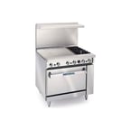 image of Imperial IR-2-G36 48" Gas Restaurant Range w/ (2) Open Burners, 36" Griddle, (2) Space Saver Ovens,178.000 BTU 