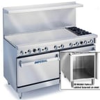 image of Imperial IR-2-G60-XB 72" Gas Restaurant Range w/ (2) Open Burners, 60" Griddle, (1) Standard Oven, (1) Cabinet Base, 199.000 BTU 