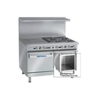 image of Imperial IR-4-G24-XB 48" Gas Restaurant Range w/ (4) Open Burners, 24" Griddle, (1) Standard Oven, (1) Cabinet Base, 203.000 BTU