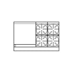 image of Imperial IR-4-RG24-XB 48" Gas Restaurant Range w/ (4) Open Burners, (1) 24" Raised Griddle/Broiler, (1) Standard Oven, (1) Cabinet Base, 203.000 BTU