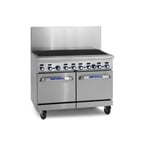 image of Imperial IR-48BR-220 48" Gas Restaurant Range w/ 48" Full Charbroiler, (2) Space Saver Ovens, 174.000 BTU