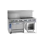 image of Imperial IR-6-G36-C-XB 72" Gas Restaurant Range w/ (6) Open Burners, 36" Griddle, (1) Convection Oven, (1) Cabinet Base, 282.000 BTU