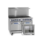 image of Imperial IR-8-XB 48" Gas Restaurant Range w/ (8) Open Burners, (1) Standard Oven, (1) Cabinet Base, 291.000 BTU