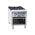 image of Imperial ISPA-18-2 18" Gas Stock Pot Range with (2) Three Ring Burners, Manual Controls, 180.000 BTU