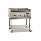 image of Imperial PSB48 48" Pro Series Countertop Gas Radiant Charbroiler w/ (8) Burners, 176.000 BTU