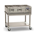 image of Imperial PSH848 48" Countertop Gas Hotplate with (8) Burners, Manual Controls, 256.000 BTU