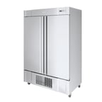 image of Infrico USA IRR-AN49 54" 2-Section Reach-In Refrigerator w/ 2 Solid Doors, 49 cu. ft.