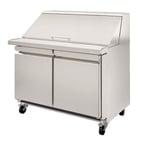 image of Infrico USA IRT-UC48PMT 48" Mega Top Sandwich/Salad Prep Table w/ 2 Doors, 18 Pans