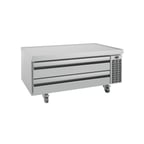 image of Infrico USA IUC-MSG52 53" 2 Drawers Refrigerated Chef Base w/ Marine Edge, 9.9 cu. ft.