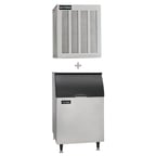 image of Ice-O-Matic MFI1256A/B55PS/KBT19 Air Cooled Flake 1149 lb Ice Machine with Bin, 510 lb Storage