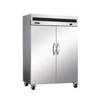 image of IKON IT56R 53" Two Section Reach-In Refrigerator w/ 2 Solid Doors, Top Mounted, Stainless Steel, 49 cu. ft.