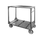 image of FWE ITT-72-104 Institutional Tray Transport Meal Delivery Cart with (3) Straps