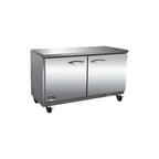 image of IKON IUC61F 61" Two Section Undercounter Freezer w/ 2 Doors, 15.5 cu. ft.
