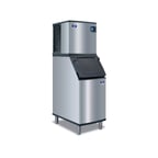 image of Manitowoc IYT0420A/D420 Air Cooled Half Cube 460 lb Ice Machine with Bin, 383 lb Storage