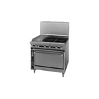 image of Jade JTRH-24G-2-36C 36" Gas Heavy Duty Range w/ (2) Open Burners, 24" Griddle, Convection Oven, 170.000 BTU