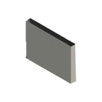 image of Jade R-72 72" x 24" Stainless Steel Titan Backguard Flue Riser without Shelves