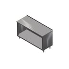 image of John Boos 4CO4R1.5-2448 48" Cabinet Base Open Front Work Table