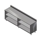 image of John Boos 4CO4R5-30132-1S 132" Cabinet Base Open Front Work Table