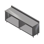 image of John Boos 4CO4R5-30132 132" Cabinet Base Open Front Work Table