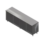 image of John Boos 4CS4-3096 96" Cabinet Base Sliding Doors Work Table