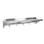 image of John Boos BHS1260PR-X 60" Wall-Mounted with Pot Rack Overshelf