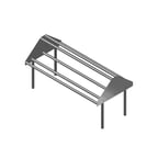 image of John Boos DTSS-3072-T Stainless Steel Tubular Wall Mounted Sorting Shelf - 72"W x 30-1/2"D
