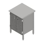 image of John Boos EBHS4-3096 96" Cabinet Base Hinged Doors Work Table