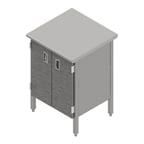 image of John Boos EBHS6-3036 36" Cabinet Base Hinged Doors Work Table