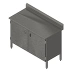 image of John Boos EBHS6R5-3036 36" Cabinet Base Hinged Doors Work Table