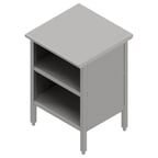 image of John Boos EBOS6-3036 36" Cabinet Base Open Front Work Table