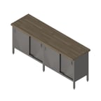 image of John Boos EBSW7-3096 96" Wood Top Work Table