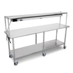 image of John Boos ET6-2484SSW-X Stainless Steel Top " 73" - 84" Work Table