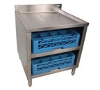 image of John Boos UBGR-2124 24" Underbar Glass Rack Storage Unit w/ Drainboard Top, Open Front Base