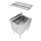 image of John Boos UBIB-1836-CP10 36" Insulated Underbar Ice Bin w/ Cold Plate and Sliding Lid
