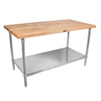 image of John Boos HNS06 96" Wood Top Work Table