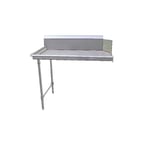 image of John Boos JDTC-20-24L-X 24" Clean Straight Dishtable w/ Left Table, 10" Backsplash, Steel Legs