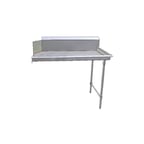 image of John Boos JDTC-20-24R-X 24" Clean Straight Dishtable w/ Right Table, 10" Backsplash, Steel Legs