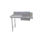 image of John Boos JDTS-20-26L-X 26" Straight Soiled Dishtable w/ Left Table, Pre-Rinse Sink, 10" Backsplash