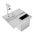 image of John Boos PB-DIIBWS2118-P Drop-in Water Station w/ Insulated Ice Bin