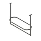 image of John Boos PRTC3-C 67" Stainless Steel Triple Bar Ceiling Mounted Pot Rack with 18 Double Prong Hooks
