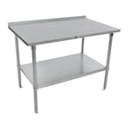 image of John Boos ST6R1.5-2436SSK-X 36" Stainless Steel Top - 38" Work Table